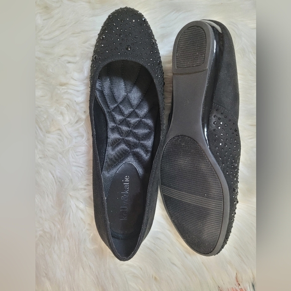 Kelly & Katie Sz 10 Black FLORENCE Beaded Ballet Flats NWB - Picture 4 of 7